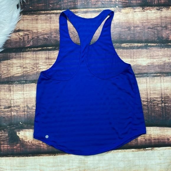 Zella Blue Racerback Workout Tank Top Summer Tee - Picture 5 of 5